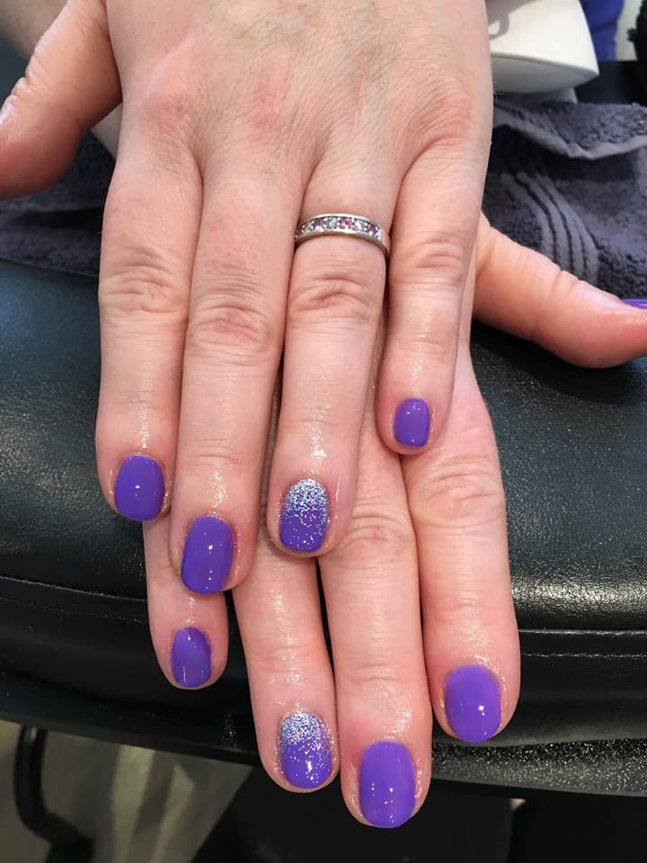 Purple Flowers Nails Gel Nails Coffin Nails Almond Nails Purple Nails  French Tip Nails - Etsy